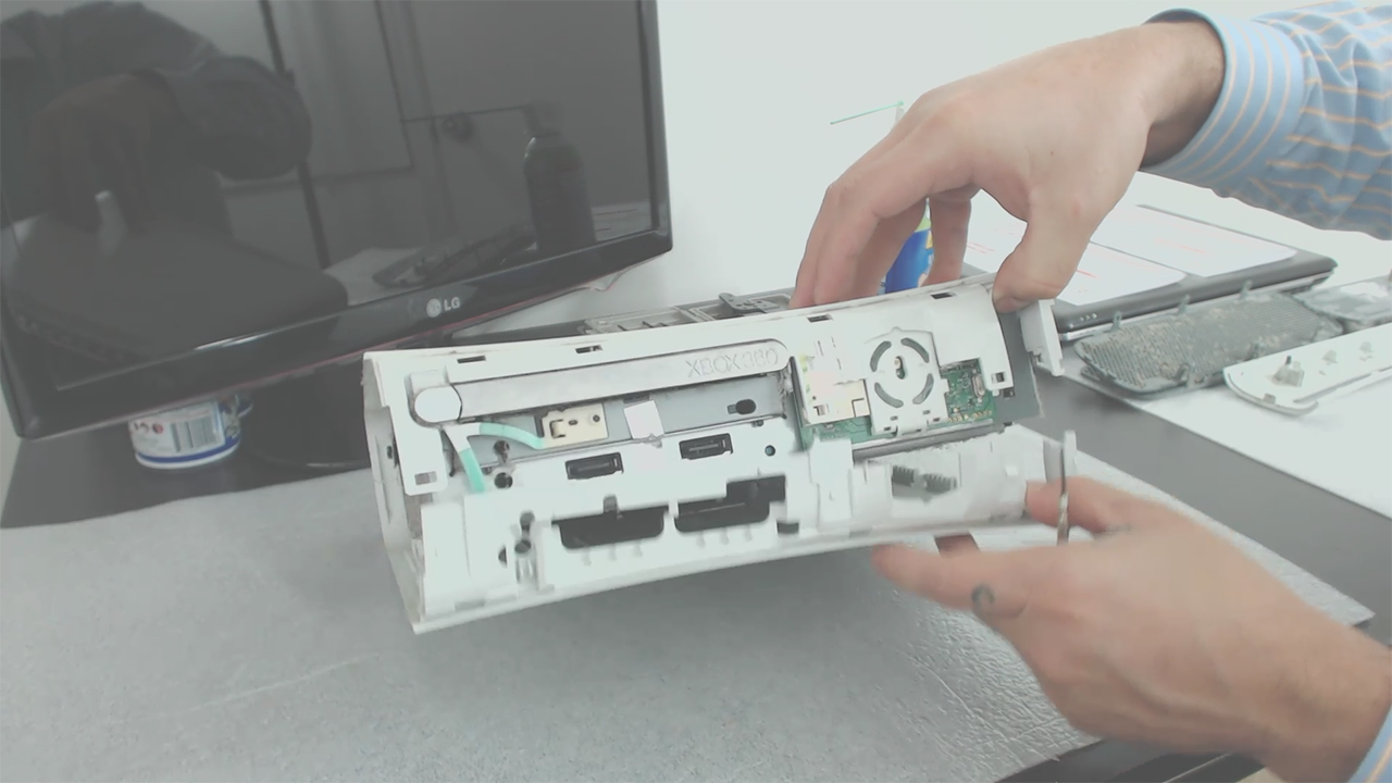Opening an Xbox 360 Gaming Console to Repair the Ring of Death Problem