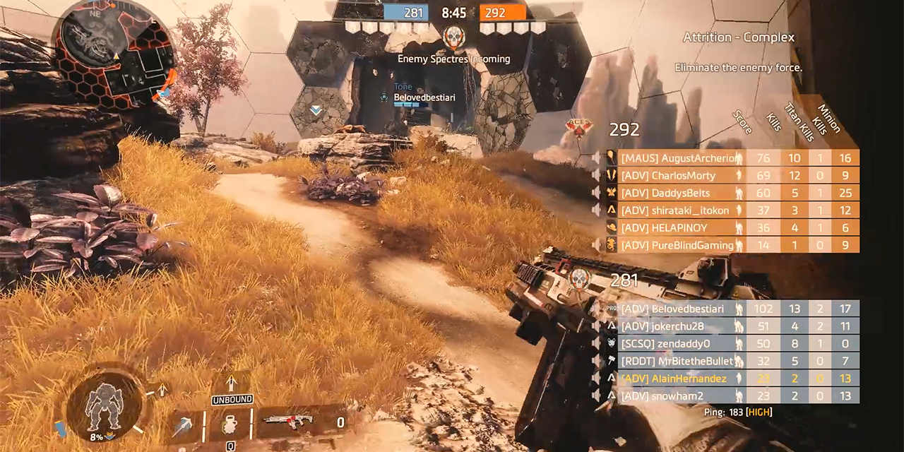 Titanfall 2 in MultiPlayer Gameplay at Attrition Complex Map